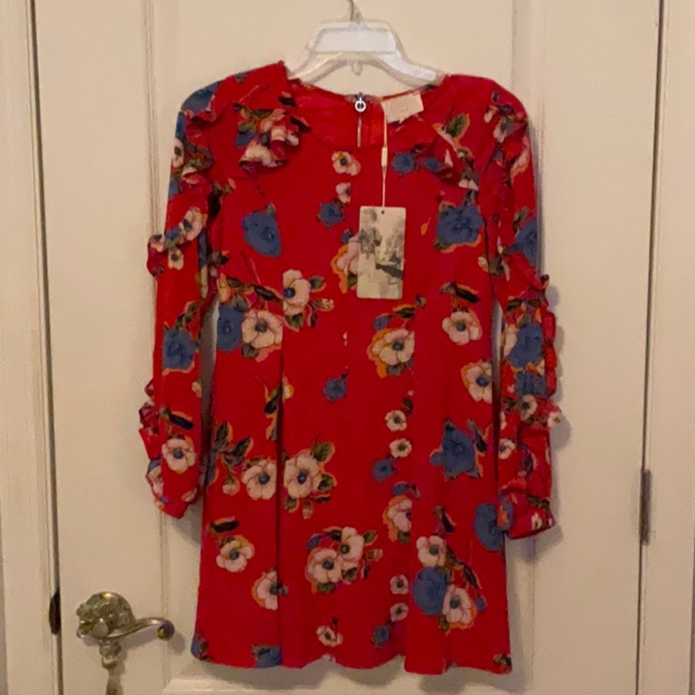 Lovely Hannah Banana Floral Dress NWT